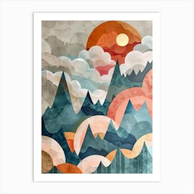 Mountains In The Sky 3 Art Print