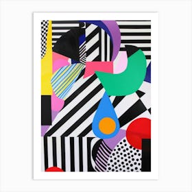 Colorful Shapes. Abstract Painting 1 Art Print