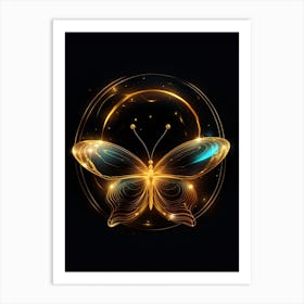 Golden Butterfly 42 Art Print