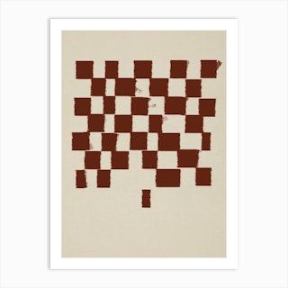 Checkers Brown Art Print