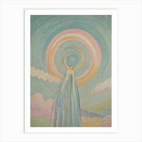 Pastel Sky Waterfall Art Print