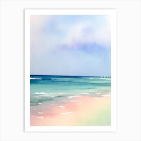 Crane Beach 7, Barbados Watercolour Art Print