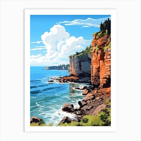 Cliffs On The Coast Art Print