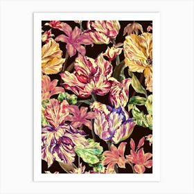 Tulips And Lilies Art Print