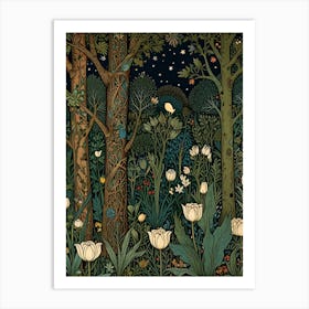 William Morris Night In The Woods 25 Art Print