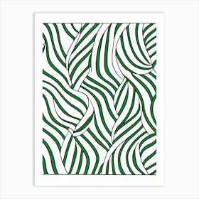 Line Art Inspired By The Green Stripe By Matisse 2 Art Print