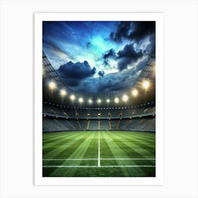 Soccer Stadium At Night 1 Art Print