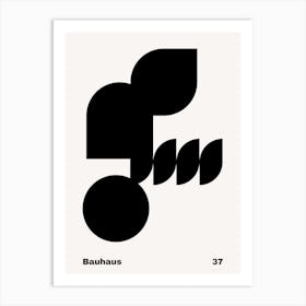 Geometric Bauhaus Poster B&W 37 Art Print