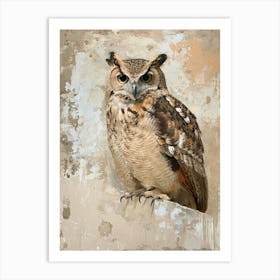 Philipine Eagle Owl Painting 3 Art Print