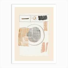 Illustration Of A Washing Machine 3 Art Print