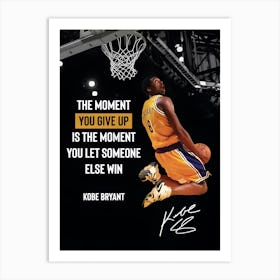 Kobe Bryant Black Mamba La Lakers Art Print