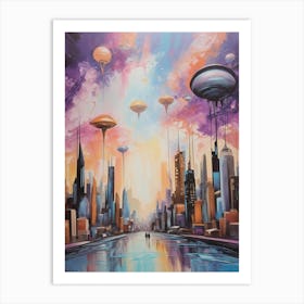 Futuristic Cityscape 4 Art Print