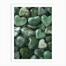 Heart Of Green Stones Art Print