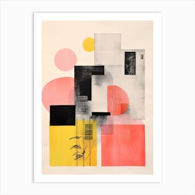 A House In Madrid, Abstract Risograph Style 2 Art Print