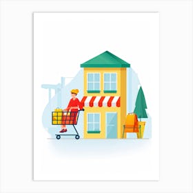 Shopping Cart Art Print