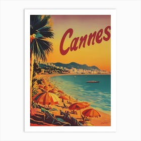 Aihrgdesign A Mid Century Modern Travel Poster For Cannes Sho F2c4a5d3 2813 4017 838a 45286c9fa379 1 Art Print