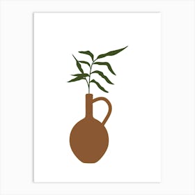 Vase With A Plant Art Print