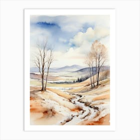 Watercolor Landscape 1 Art Print