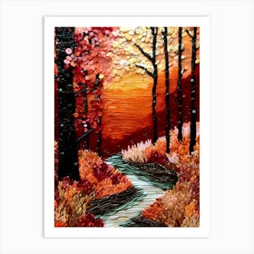 Autumn Trail Abstract Art Print