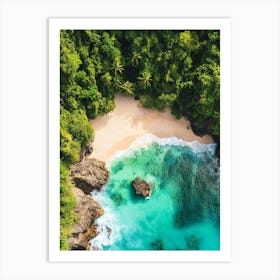 Aerial View Of A Tropical Beach 12 Art Print