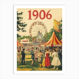 Aihrgdesign A Nostalgic Poster Of A 1906 Fairground Featuring 8d1835db 3453 402c 88d7 3f58b3bdb939 2 Affiche