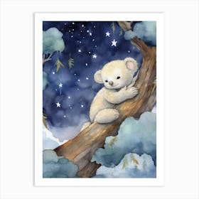 Baby Koala 4 Sleeping In The Clouds Art Print