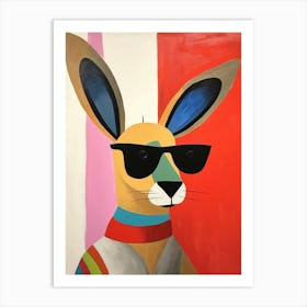 Little Kangaroo 2 Wearing Sunglasses Art Print