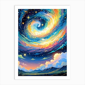 Galaxy Painting 12 Art Print