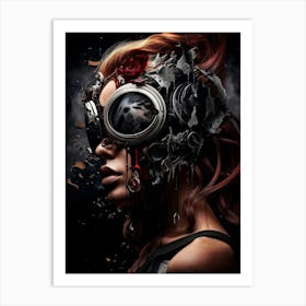 Steampunk Girl Art Print