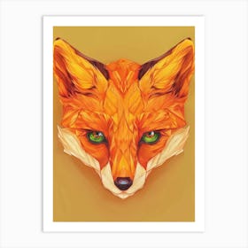 Abstract Fox 3 Art Print