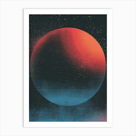 Sun with retro style Art Print