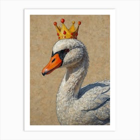 King Swan Art Print