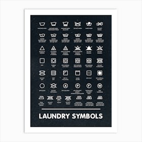 Laundry Symbols Print For Busy Moms Art Print