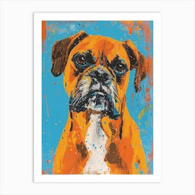 Boxer Acrylic Painting 4 Art Print