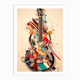Colorful Abstract Guitar Art Print