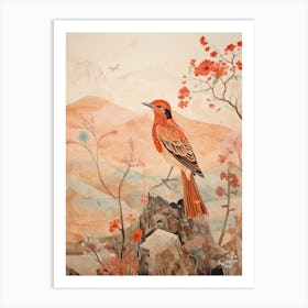 Robin 1 Detailed Bird Painting Art Print