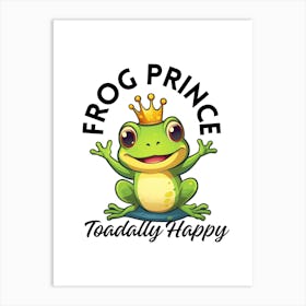 Frog Prince Kids Wall Art 1 Art Print
