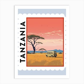 Tanzania Travel Stamp Poster Art Print