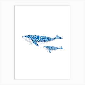 Blue Whales Art Print