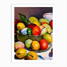 Lima Beans Cezanne Style vegetable Art Print