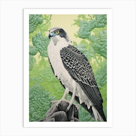 Ohara Koson Inspired Bird Painting Osprey 1 Art Print