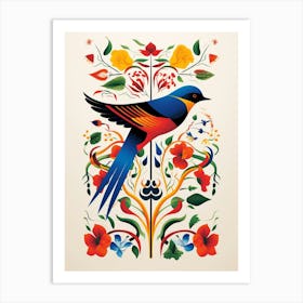 Scandinavian Bird Illustration Barn Swallow 3 Art Print