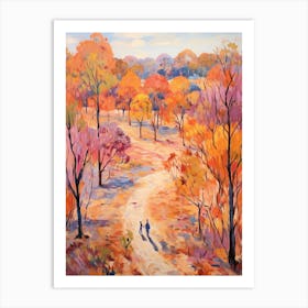 Autumn City Park Painting Kings Park Perth Australia 1 Art Print