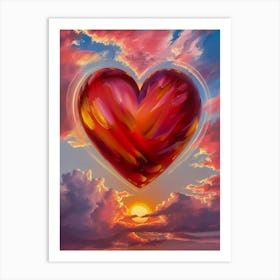 Heart In The Sky 1 Art Print