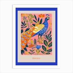 Spring Birds Poster Peacock 3 Art Print