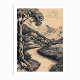 Asian Landscape Painting 9 Art Print