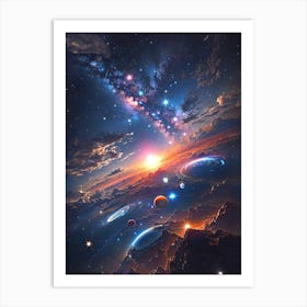 Space Planets 1 Art Print