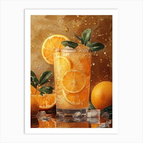 Orange Juice In A Glass 1 Art Print