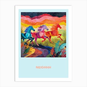 Neigh Horse Collage Poster  2 Art Print