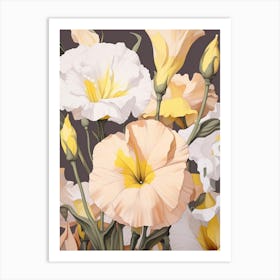 Lisianthus 3 Flower Painting Art Print